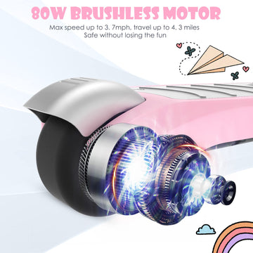 Scoothop Electric Scooter For Kids Ages 3-8, 3-Wheel Electric Scooter, Kids Electric Scooter With Led Light-Up Wheels, 3 Height