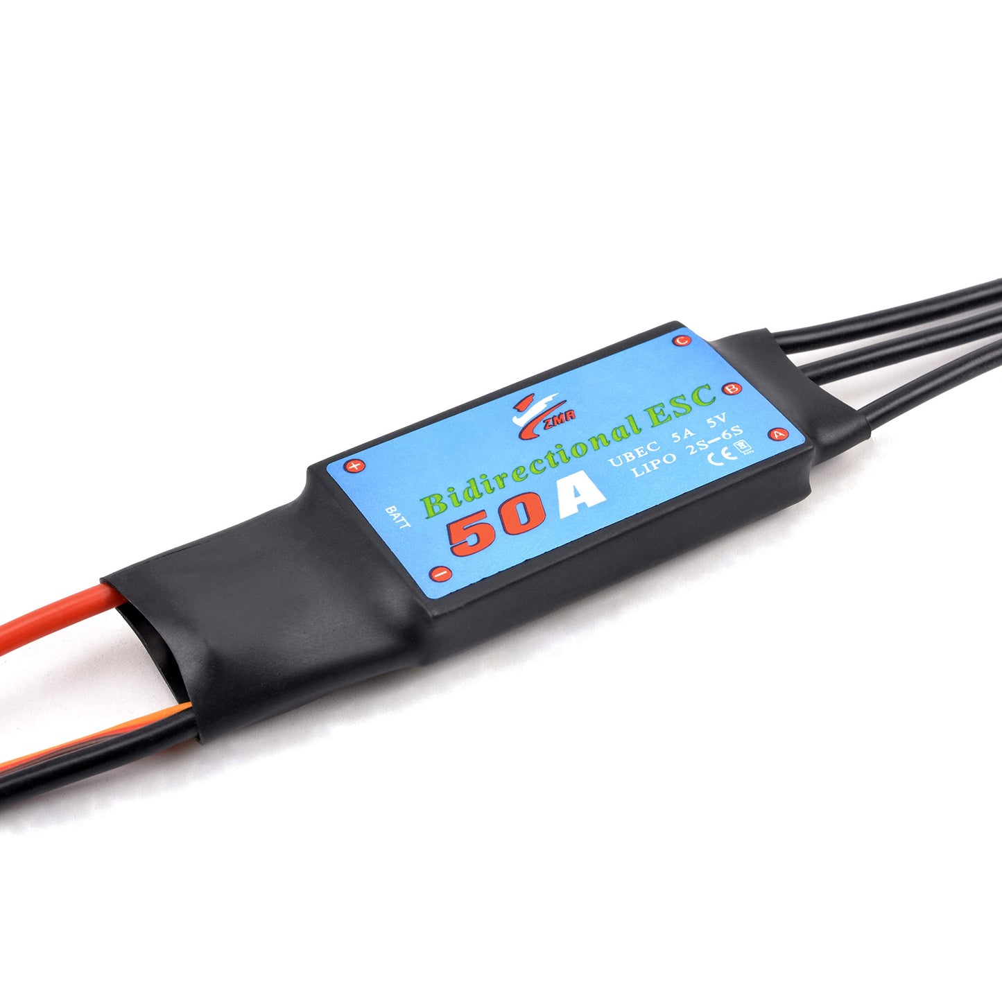 Readytosky 50A Bidirectional Brushless ESC 2-6S UBEC 5A 5V Electric Speed Controller for RC Car Boat Underwater Propeller