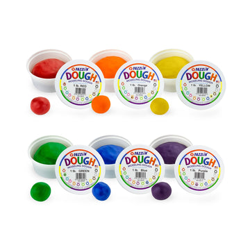 Hygloss Play Modeling Dough - 6Lb. Dough Unscented - Safe & Non-Toxic For Kids Arts & Crafts - Party Favors - Classroom Supplies, 6 Assorted Colors