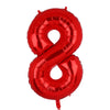 40 Inch 8 Red Number Balloons Mylar Foil Helium Digital Balloons Baby Shower 8Th Birthday Party Decor Supplies