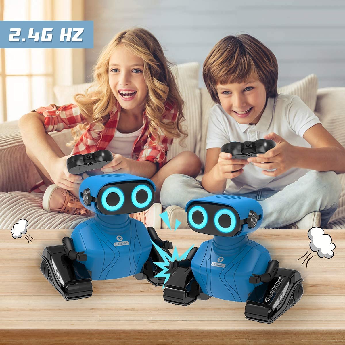 KaeKid Robots for Kids, 2.4Ghz Remote Control Robot Toys with LED Eyes & Flexible Arms, Dance & Sounds, RC Toys for 3 4 5 6 7 8