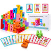GUKAZH 40 PCS Wooden Number Building Blocks, Math Learning Tools Digital Building Blocks 1-10 for Kids, Stacking Blocks Toys, Ed