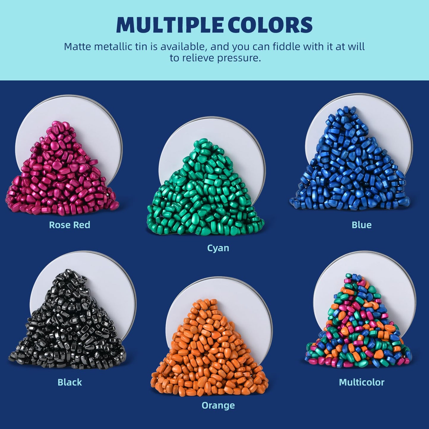 Magnetic Ferrite Putty Rocks,Blue More Than 300 Weak Magnetic Smooth Ferrite Pebbles, Magnet Rock Desk Toys And Time-Killer For