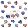 500 Pieces(10 Patterns)Brain Mental Health Stickers Colorful Fashion Graffiti Adhesive Seals For Kids Teens Adults Water Bottles