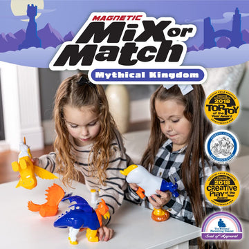 Magnetic Mix Or Match Mythical Kingdom Toy Play Set, 15 Pieces