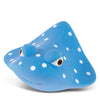 Puzzled Manta Ray Bath Buddy Squirter - Blue Rubber Bath Toy for Toddlers, Small Size, Fun Bathtime Play