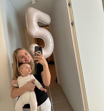 Cream Number 5 Balloon 40 Inch, 5 Balloon Number, 5Th Birthday Decorations, Cream Party Supplies For Boys Girls