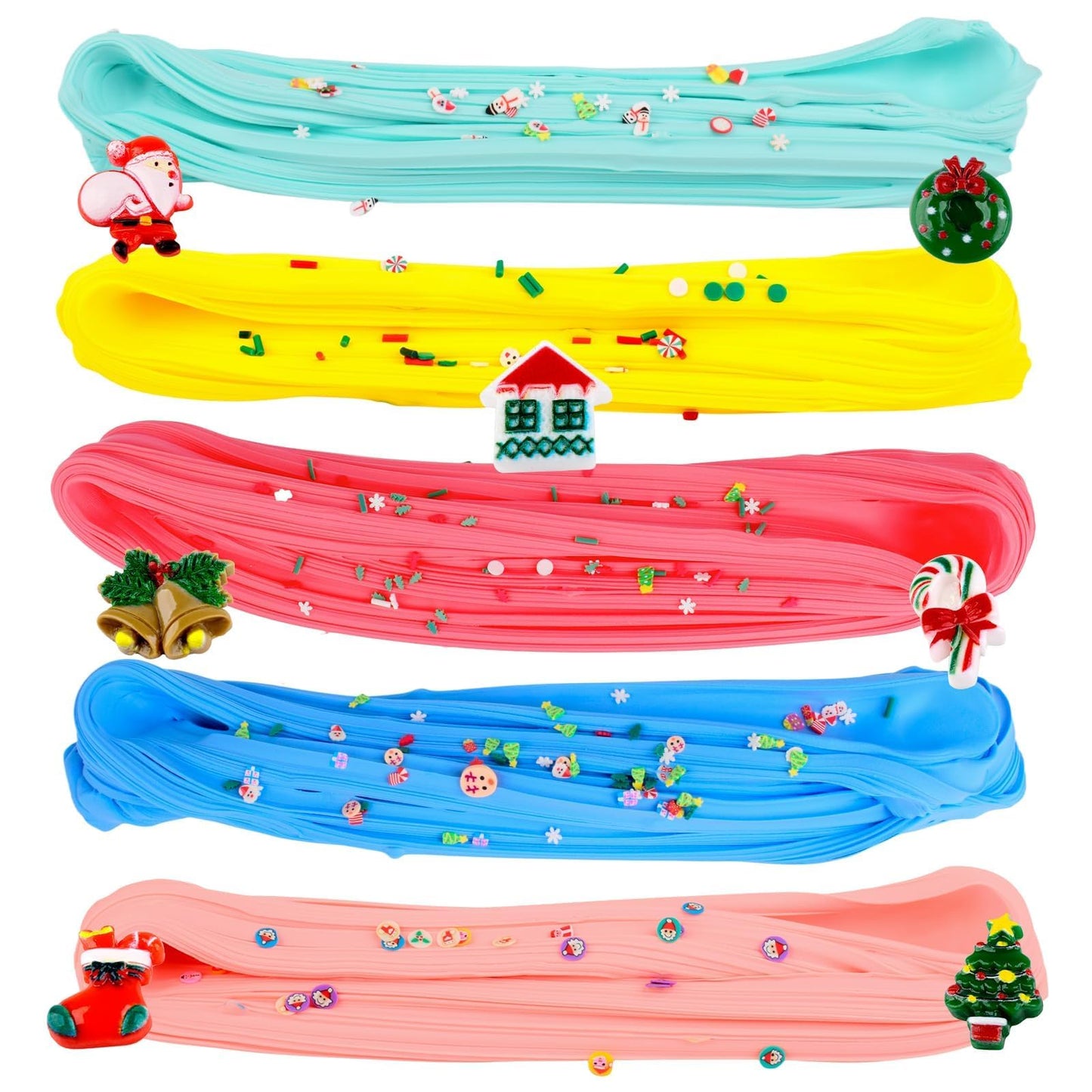 7 Pack Christmas Slime Kit, Butter Slime for Party Favor Gift, Scented Slime for Girls and Boys, Christmas, Birthday, Classroom,