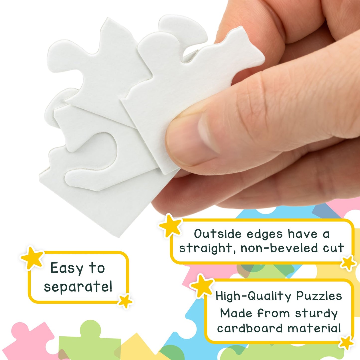 Hygloss Products 12 Blank Heart Puzzles - 8.5 X 9.5 Inches With Surrounding Frame - Ideal For Valentines Day Crafts - Write, Dra