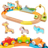 Train Set For Toddlers 18 Months+ Animal Wooden Train Set Toys For Toddler, Montessori Toys For 2 Year Old, Magnetic Train Toys