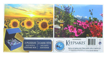 The Canadian Group Set Of 2 Keepsakes 500 Piece Jigsaw Puzzles | Wildflowers