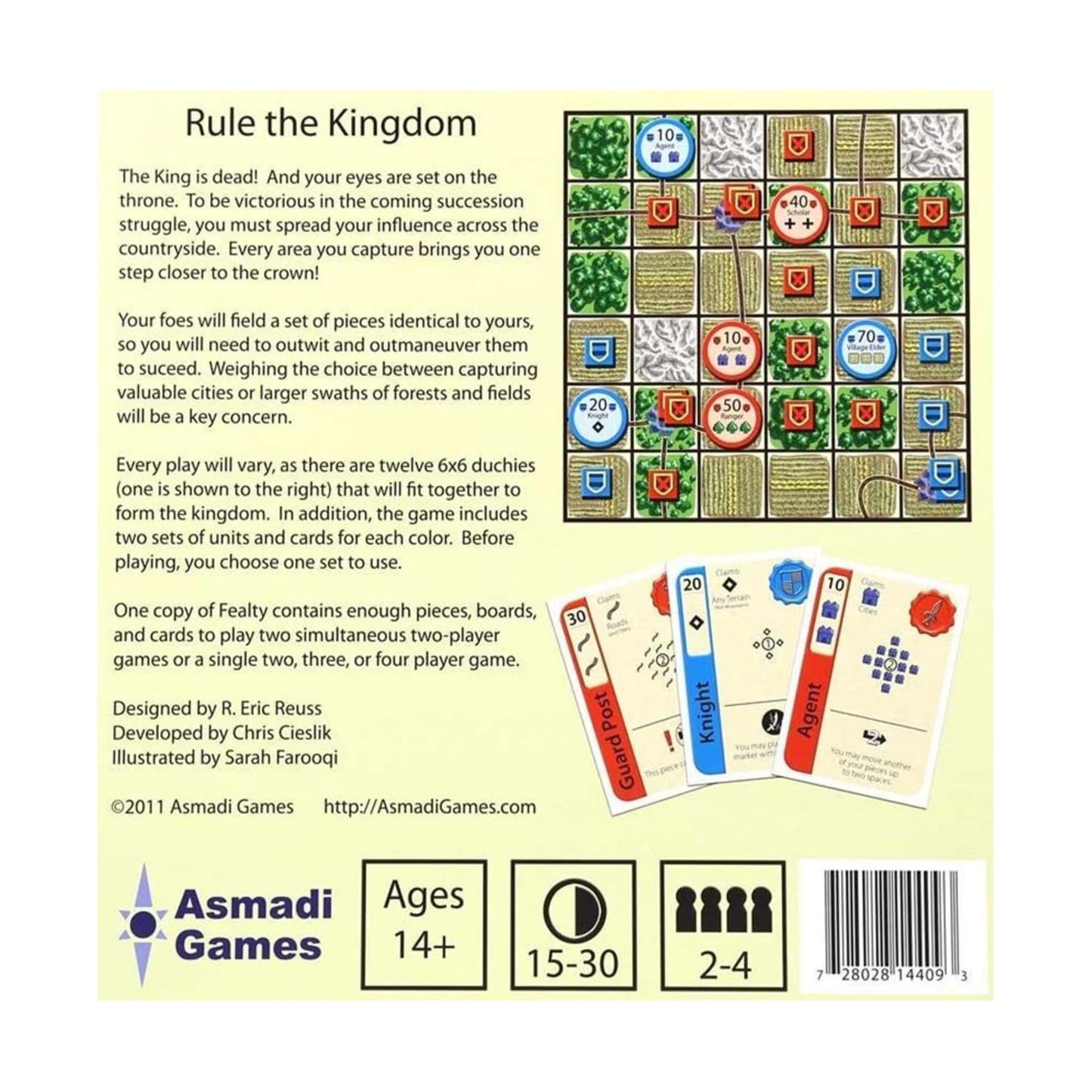 Asmadi Games Fe01 Fealty Board Game