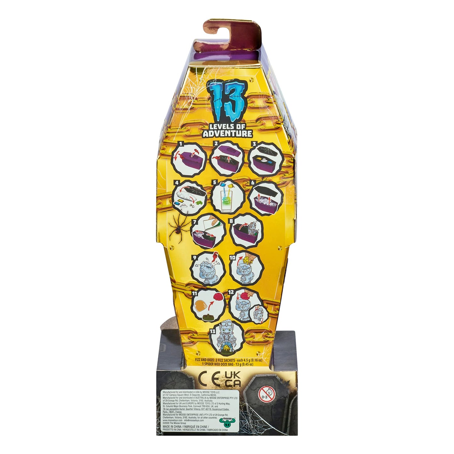 Treasure X Monster Gold- Monster Coffin - 13 Levels of Adventure - Will You find Real Gold Dipped Treasure? (Pack of 2)