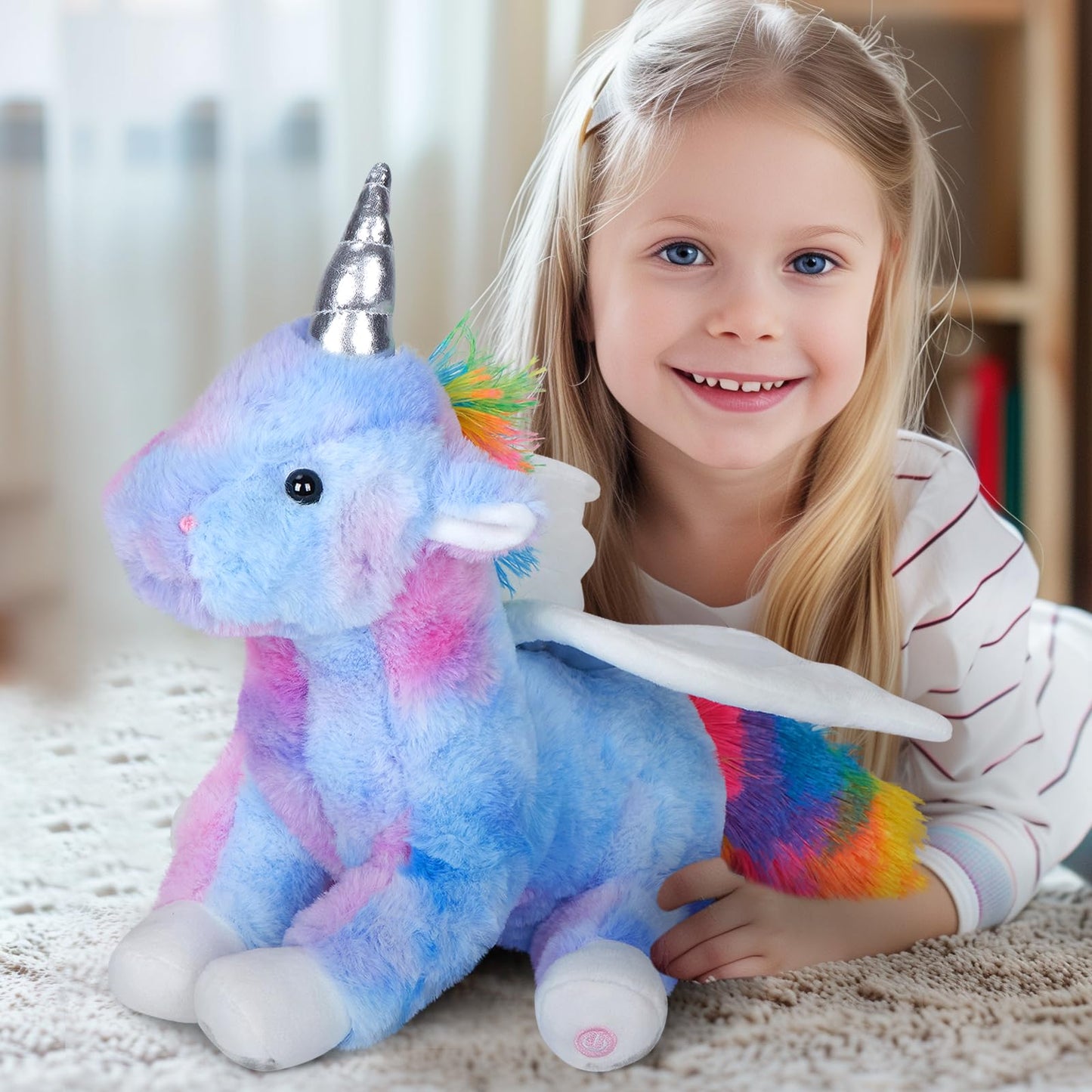 Cozyworld 16.5' Unicorn Light Up Unicorn Stuffed Animal Glowing Soft Plush Toys Decor Birthday Christmas Children'S Day Gifts For Toddlers Boys Girls Kids