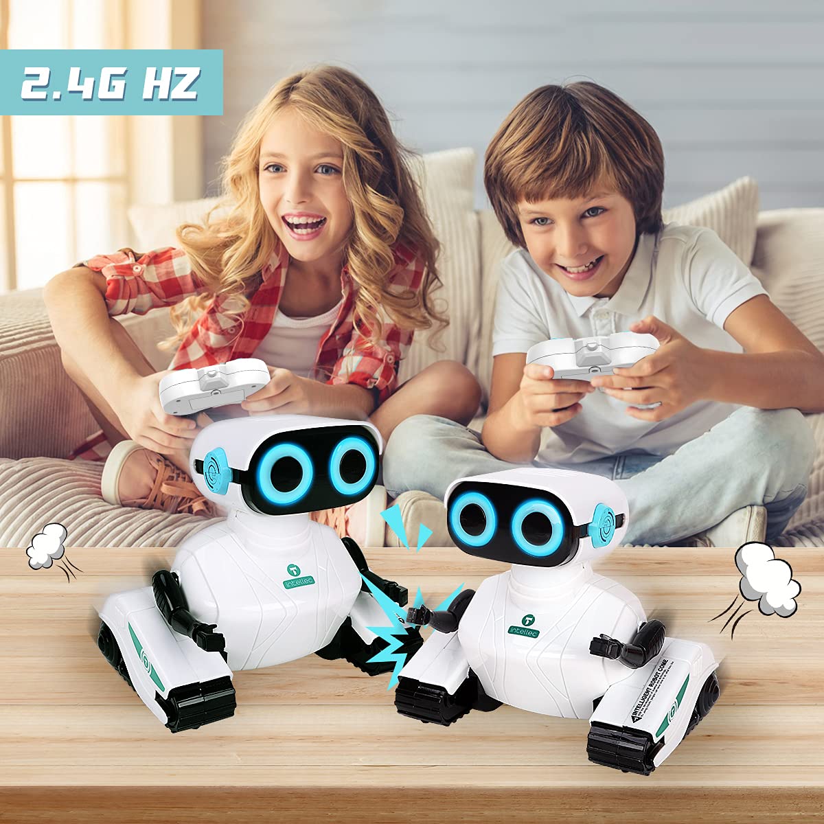 KaeKid Robot Toys for Kids, Remote Control Robot Toys with LED Eyes & Flexible Arms, Dance & Sounds, RC Toys for 3 4 5 6 7 8 Yea