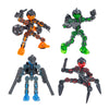 Zing Klikbot Complete Set of 4 Poseable Action Figures with Translucent Create Stop Motion Animation for Ages 6 and Up (Series 3 Guardians)