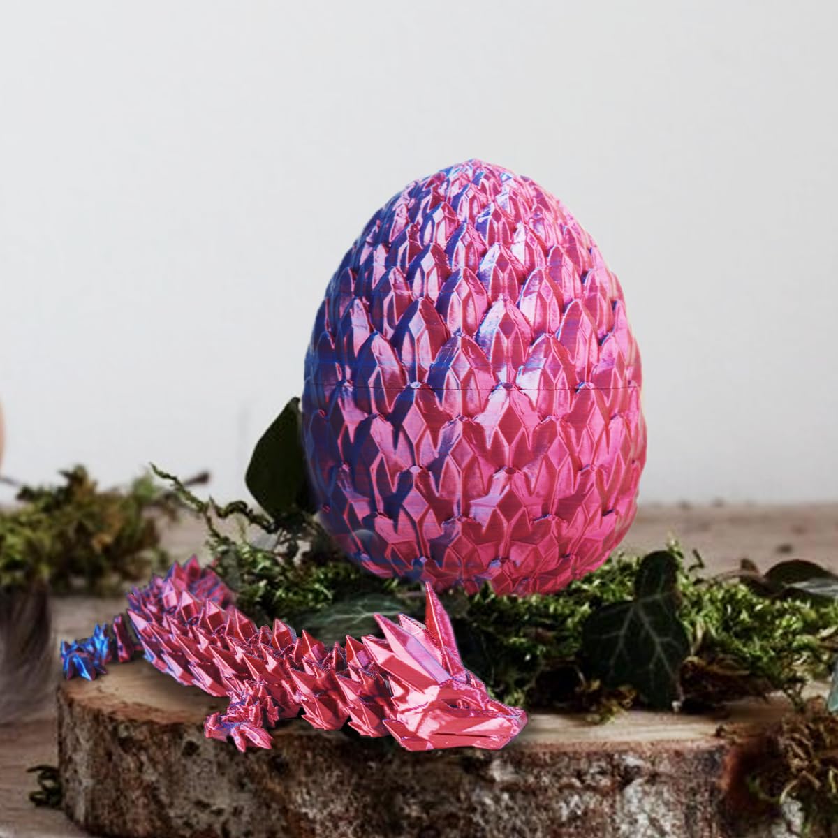 Aumeiller 3D Printed Dragon, Beautiful Flexible Crystal Dragon, Fidget Toy For Birthday Gift For Kids And Adults (Laser Purple)