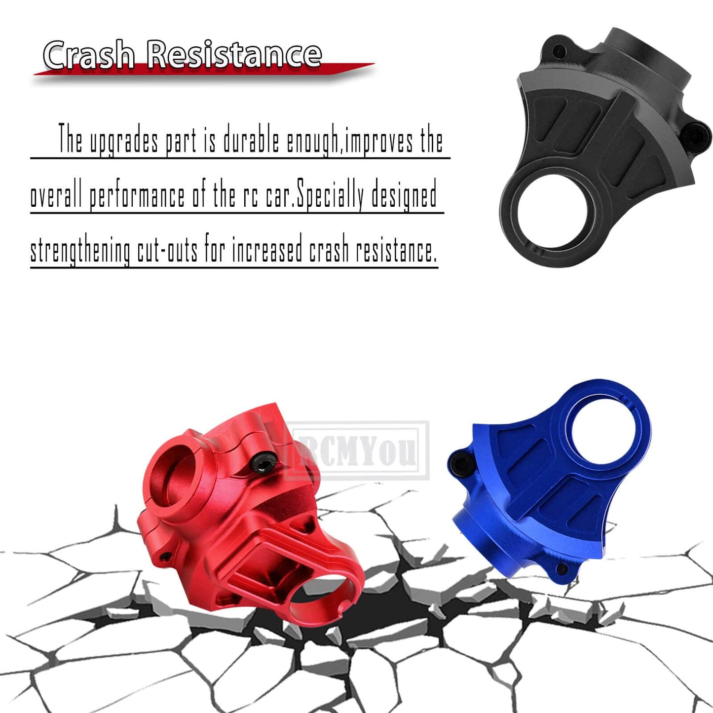 RCMYou Upgrades Part for 1/10 Arrma Big Rock/Granite/Vorteks/Senton 3S BLX&Mega550,1/10 Outcast/Kraton 4S BLX 4WD,1/8 Typhon/Ven