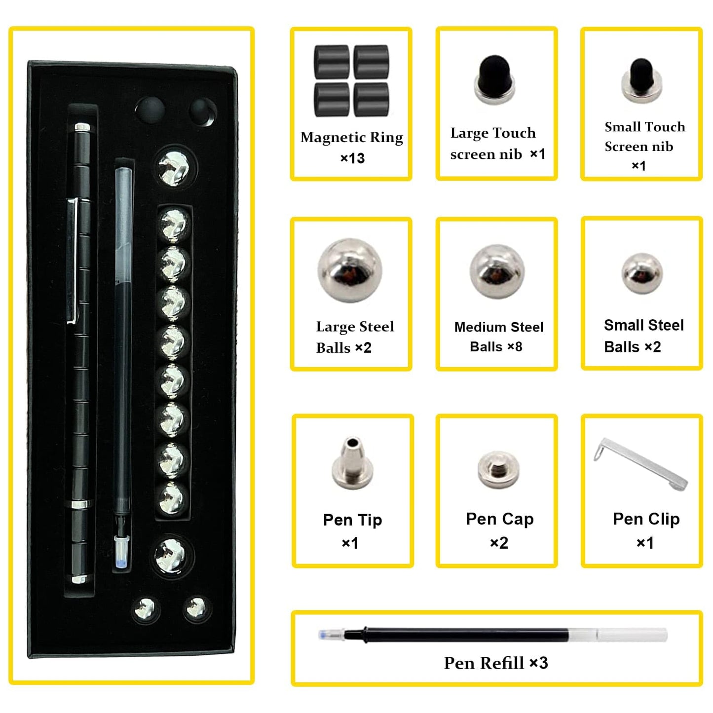 Magnetic Fidget Pen Toys For Ages 8-13 - Gifts For Teenage Boy Girl Magnet Pen Decompression Toy Pen 10 11 12 13 14 15 Year Old