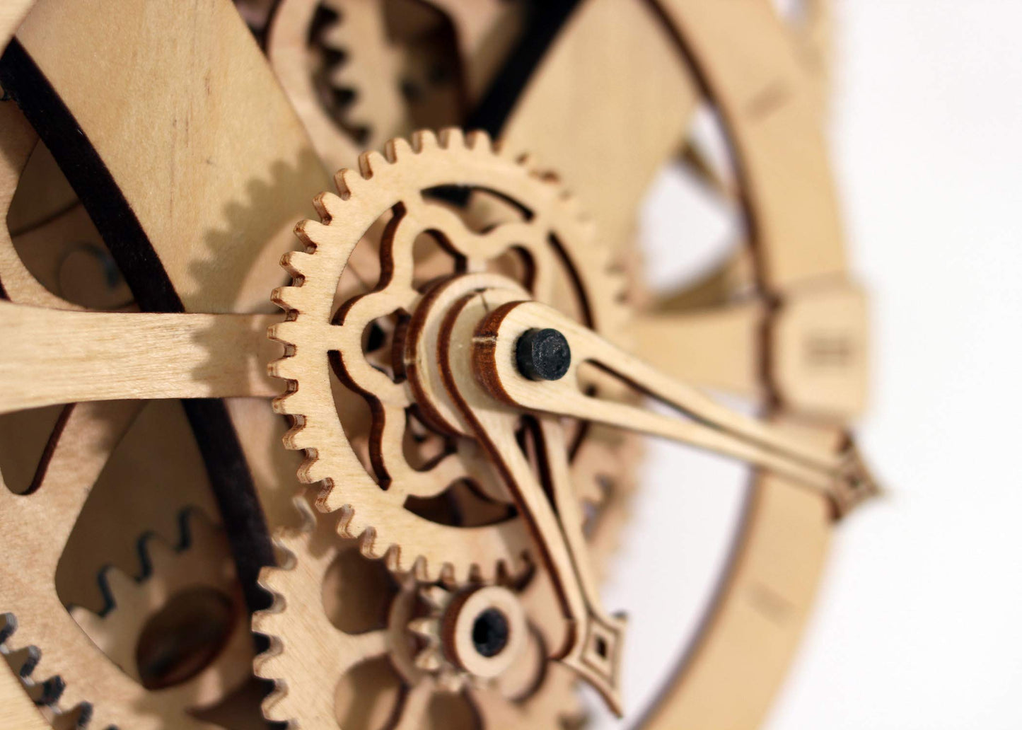 Abong David Mechanical Clock Kit - 3D Clock Wood Puzzle Model Kit - Diy Wooden Gear Clock - Wall Clock With Pendulum, No Batteri