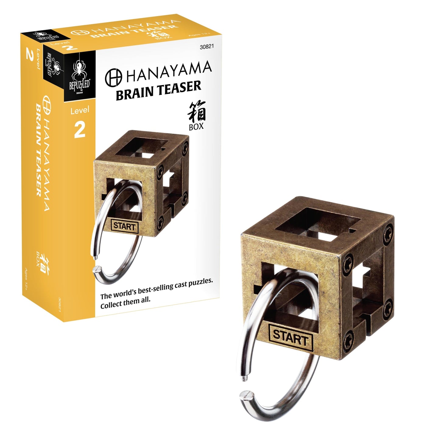 Bepuzzled |Box Hanayama Metal Brainteaser Puzzle Mensa Rated Level 2, For Ages 12 And Up