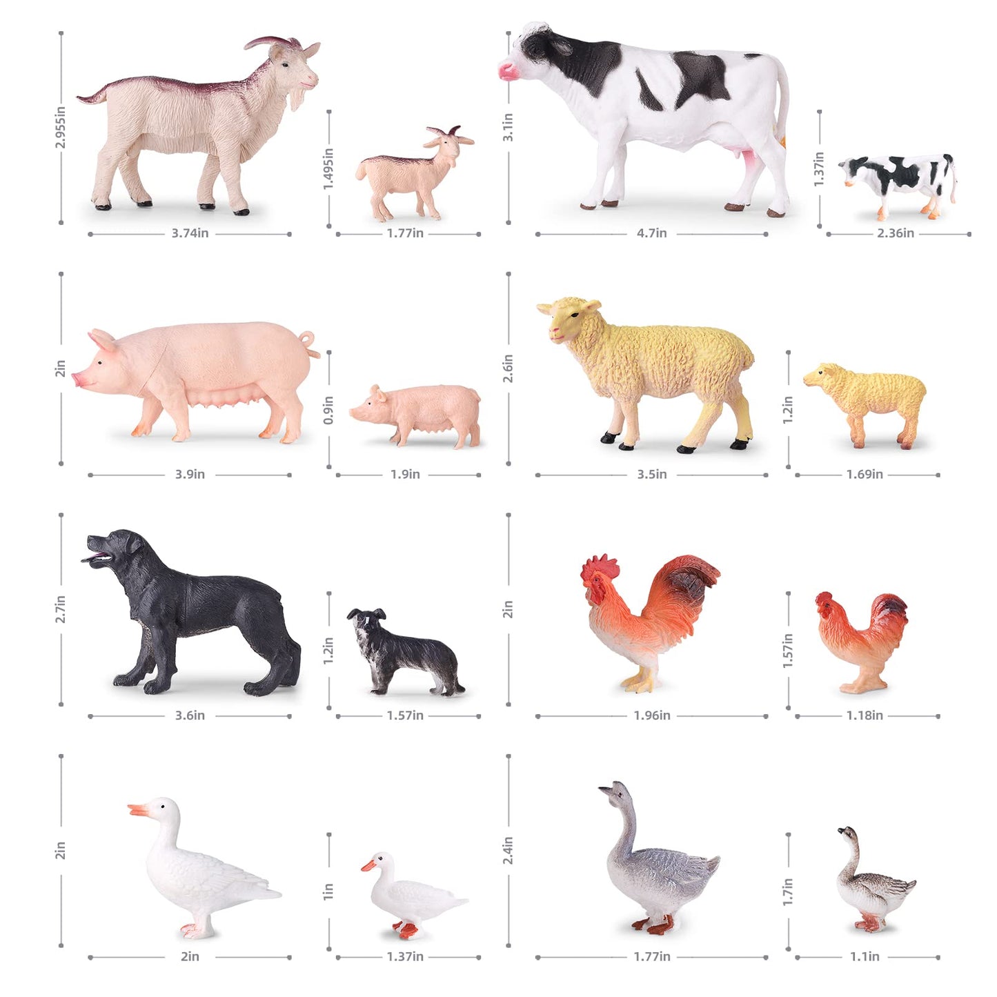 Enaurol 35 Pcs Farm Animals Toys For Toddlers 3 Years Old Boys And Girls Realistic Animal Figures Playsets Toys For Kids 3~8 Chr