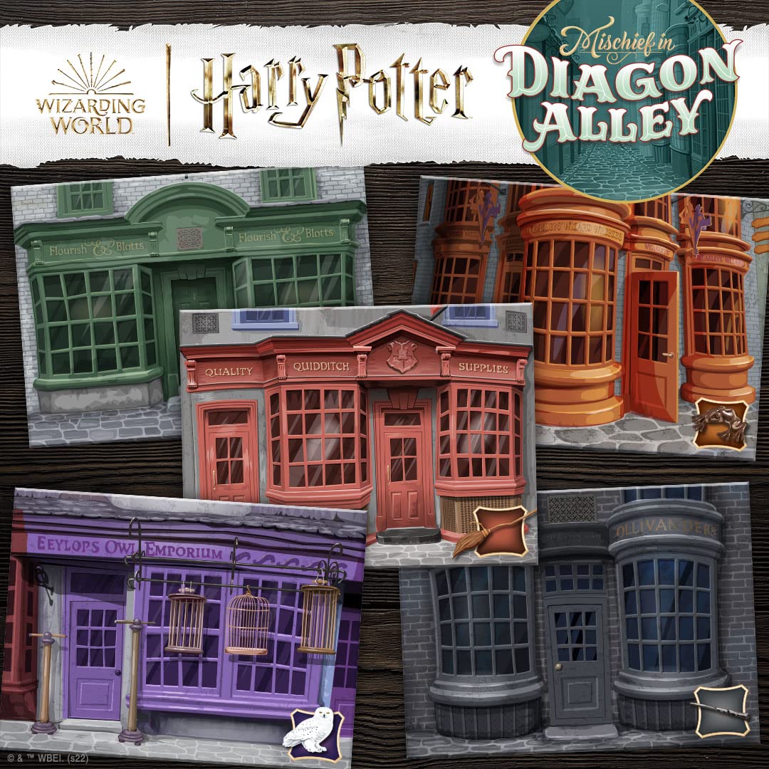 Harry Potter Mischief in Diagon Alley | Quick-Rolling Family Dice Game | Artwork Inspired by Harry Potter | Perfect Kids & Famil