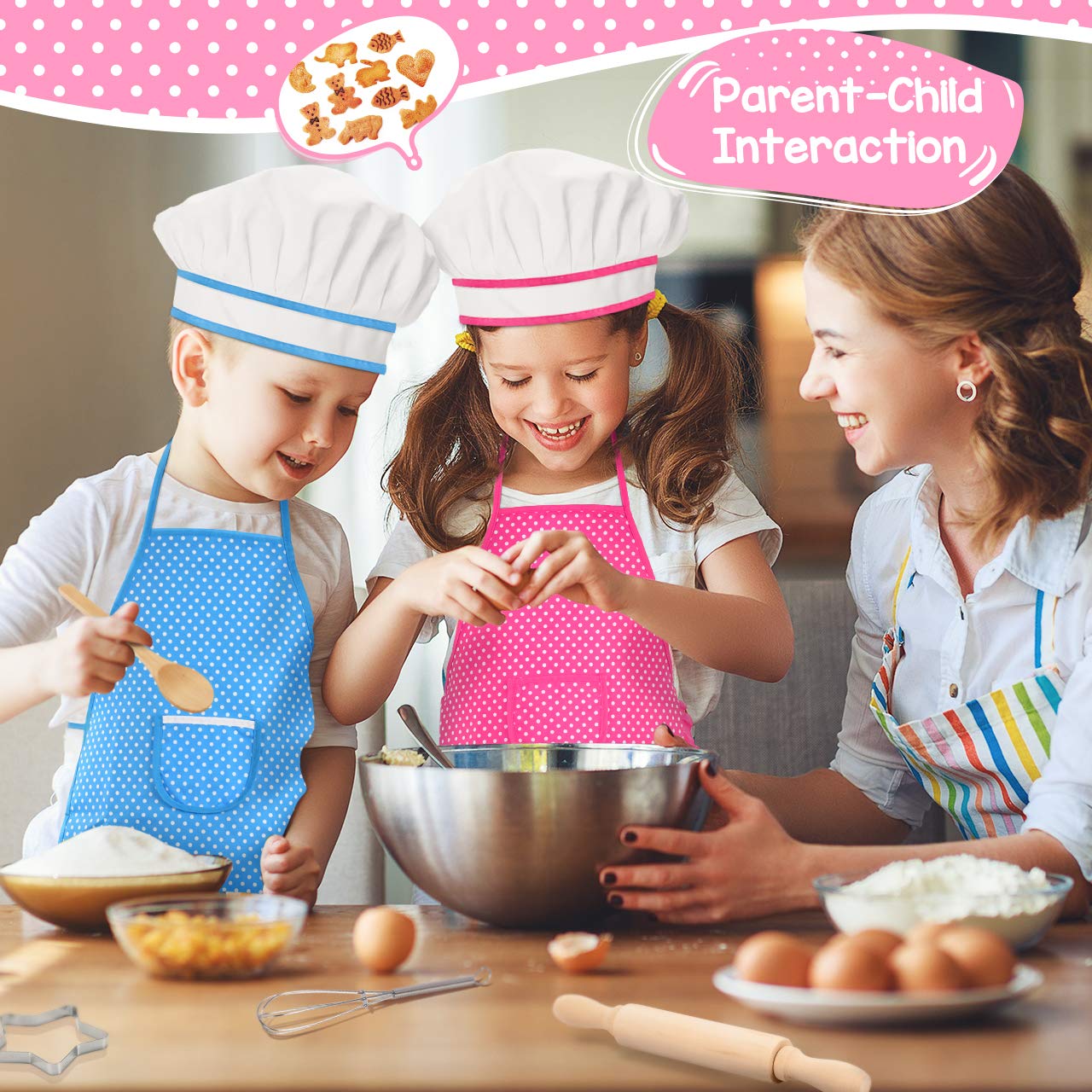 Popular Gifts for 2-8 Year Old Girls Boys, Chef Costume Set for Kids Apron for Girls Kids Chef Hat and Apron Toddler Cooking Toy