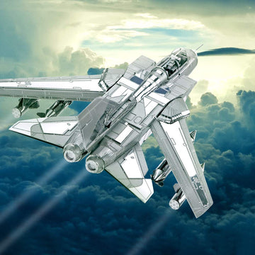 Piececool 3D Metal Puzzle For Adults, Tornado Fighter Jet Military Airplane Models Kits To Build For Teens Men Hobbies Toys Diy Brain Teaser Puzzles, Great Birthday Gifts, 83 Pcs