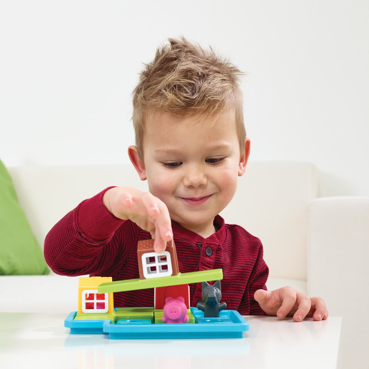 Smartgames Three Little Piggies - Deluxe Cognitive Skill-Building Puzzle Game Featuring 48 Playful Challenges For Ages 3+