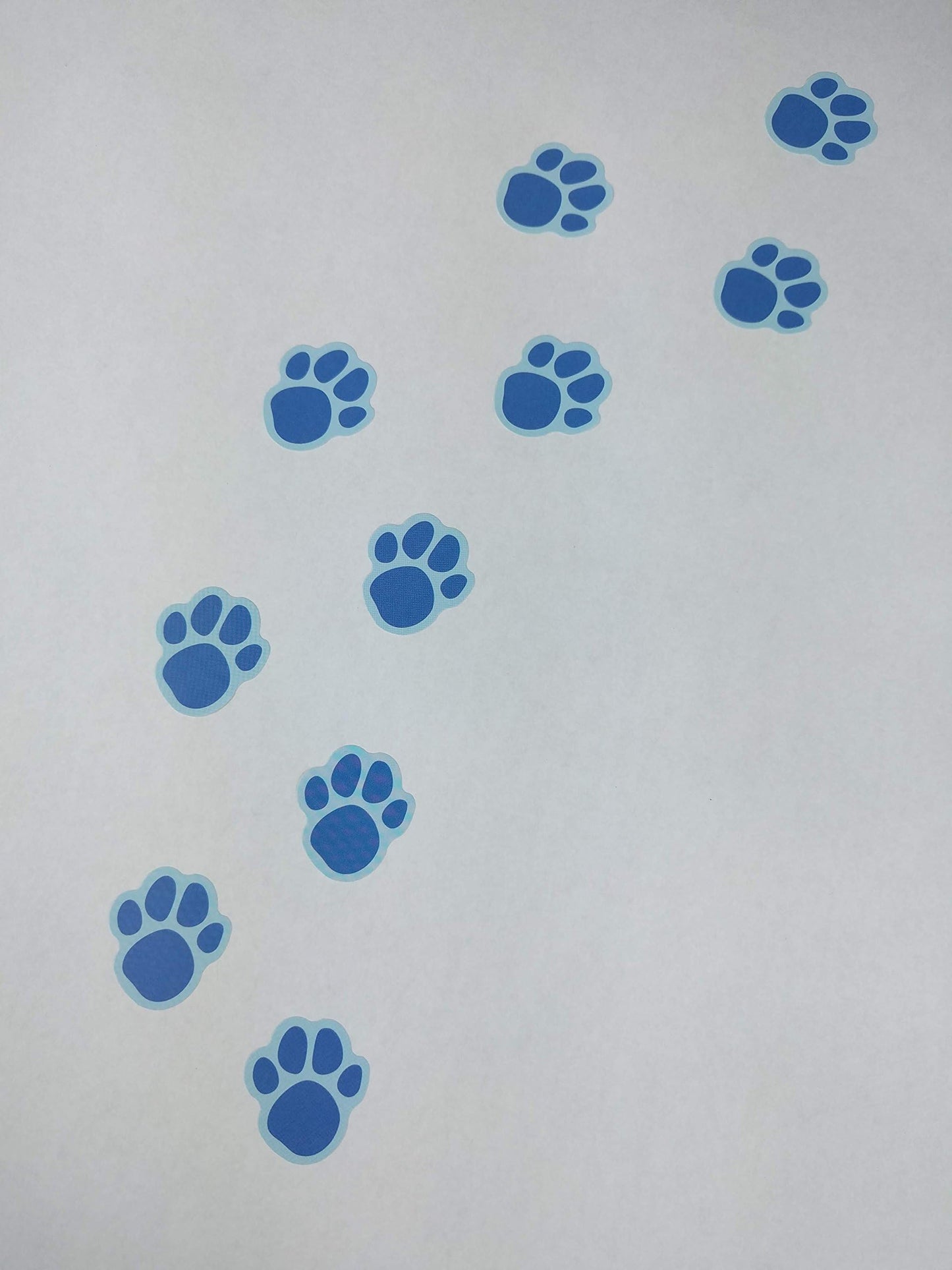 Sahm Blue Paw Print Stickers - 120 Dog Cat Animal Paws 1 Inch Small For Boy Or Girl - Great For Birthday Party Favors - Clues -