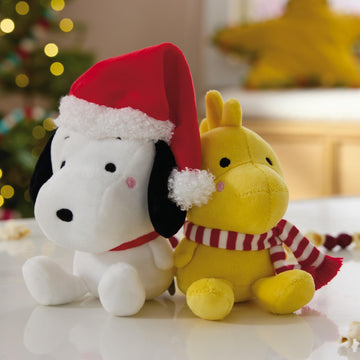 Hallmark Better Together Peanuts Holiday Plush Toys (Snoopy And Woodstock) 6'' Stuffed Toys, Gifts For Kids