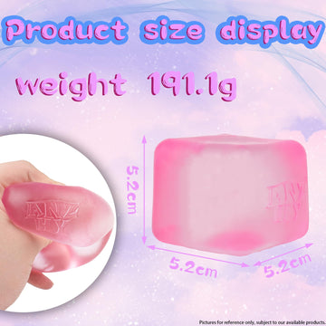 Stress Cube For Kid & Adults, Gel Filled Squishy Toys For Kids Stress Relief - High Density Squeeze Balls For Students Calming -