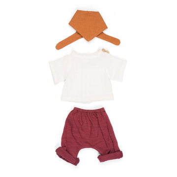 Miniland 12" Dune Boy Doll Set - Multicolor Cotton Clothes, Model 31647