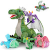 Karister 7Pcs Dragon Plush Toy Set,Dinosaur Stuffed Animal For Boys,Girls,Dragon Stuffed Animal With 4 Baby Dragons & 2 Dragon E