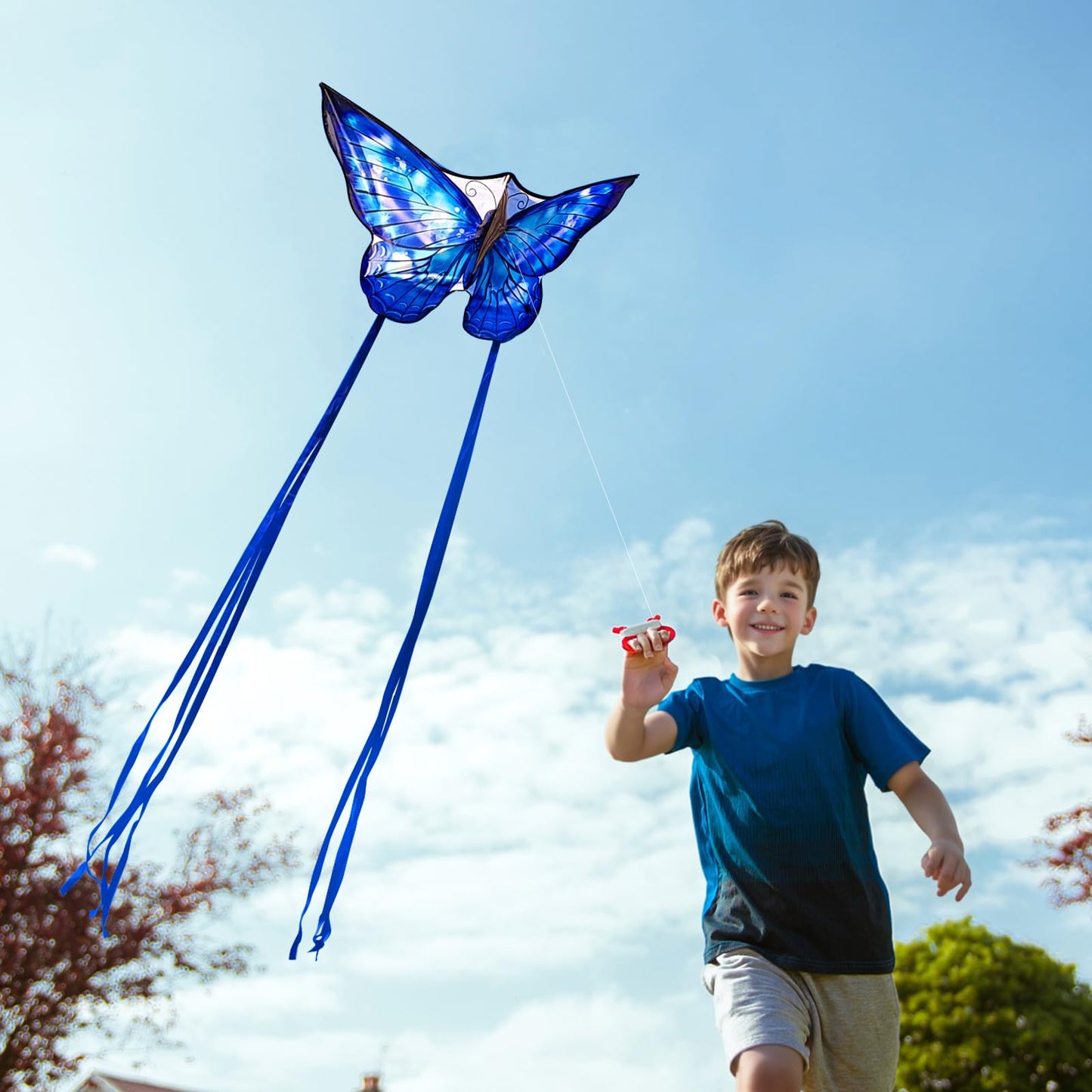 Mint'S Colorful Life Butterfly Kite For Kids & Adults, Easy To Fly Kites For Beach, Large Single Line Kite With Long Tail &300Ft
