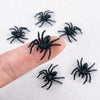 Miniature Black Spiders, Halloween Miniatures, Halloween Embellishments, Haunted Dollhouse, Halloween Craft Supplies, Dollhouse