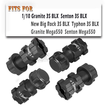 hopsupRC Upgrades Part for 1/10 Granite Senton New Big Rock Typhon 3S BLX,Aluminum 14mm to 17mm Wheel Hex 13mm Extended Wheel Hu