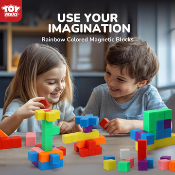 Toy Life 64 Pcs Magnetic Building Blocks For Toddlers Age 3-5 - Magnetic Blocks For Kids Ages 3-8 - Preschool Creative Stem Building Toys