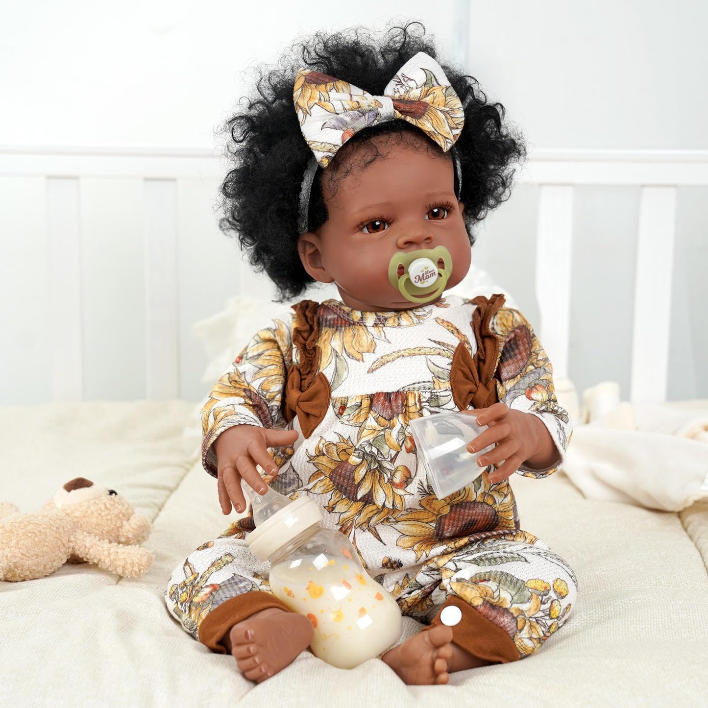 Babeside Black Baby Dolls Girl - 20 -Inch Lifelike Realistic Newborn Baby Dolls Real Life Baby With Clothes And Toy Gift For Kids Age 3+ - Megan