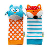 Bblv - Do - Foot Finders - Fun And Colorful Baby Developmental Socks With Rattle (Fox And Owl)