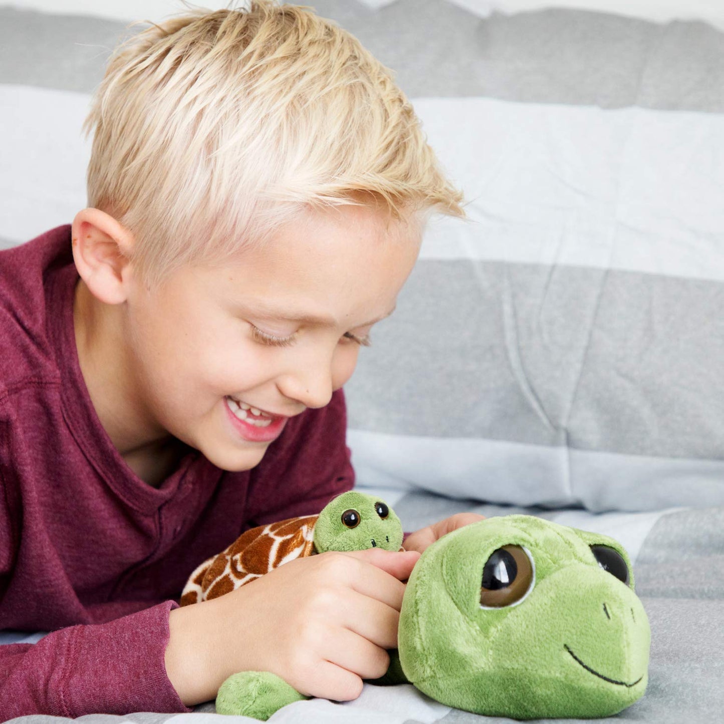 The Petting Zoo Sea Turtle Plush Toy - 12 Soft Stuffed Animal, Multi-Color, Perfect Gift for Kids