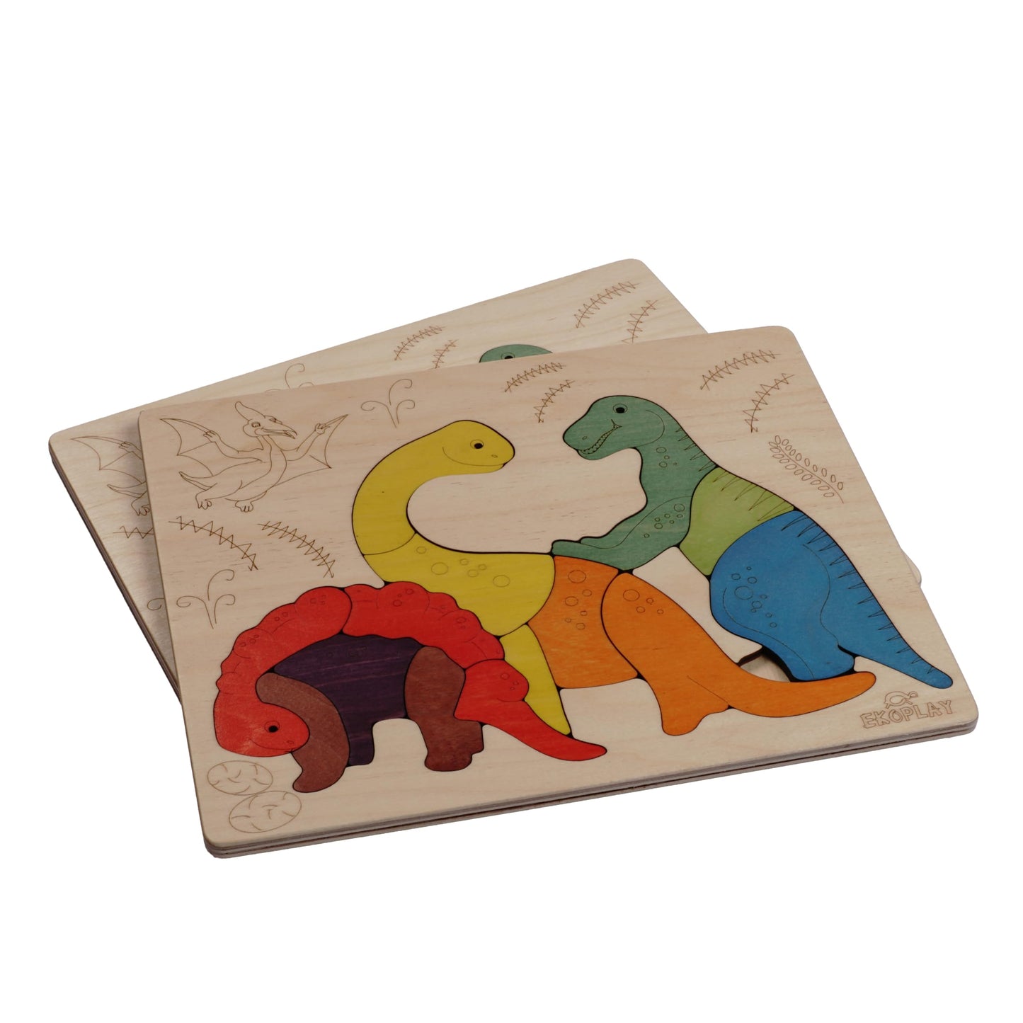 Jurassic Wooden Puzzle | 15 Pieces Jigsaw Puzzle | Dinosaurs For Kids 3 Years And Above
