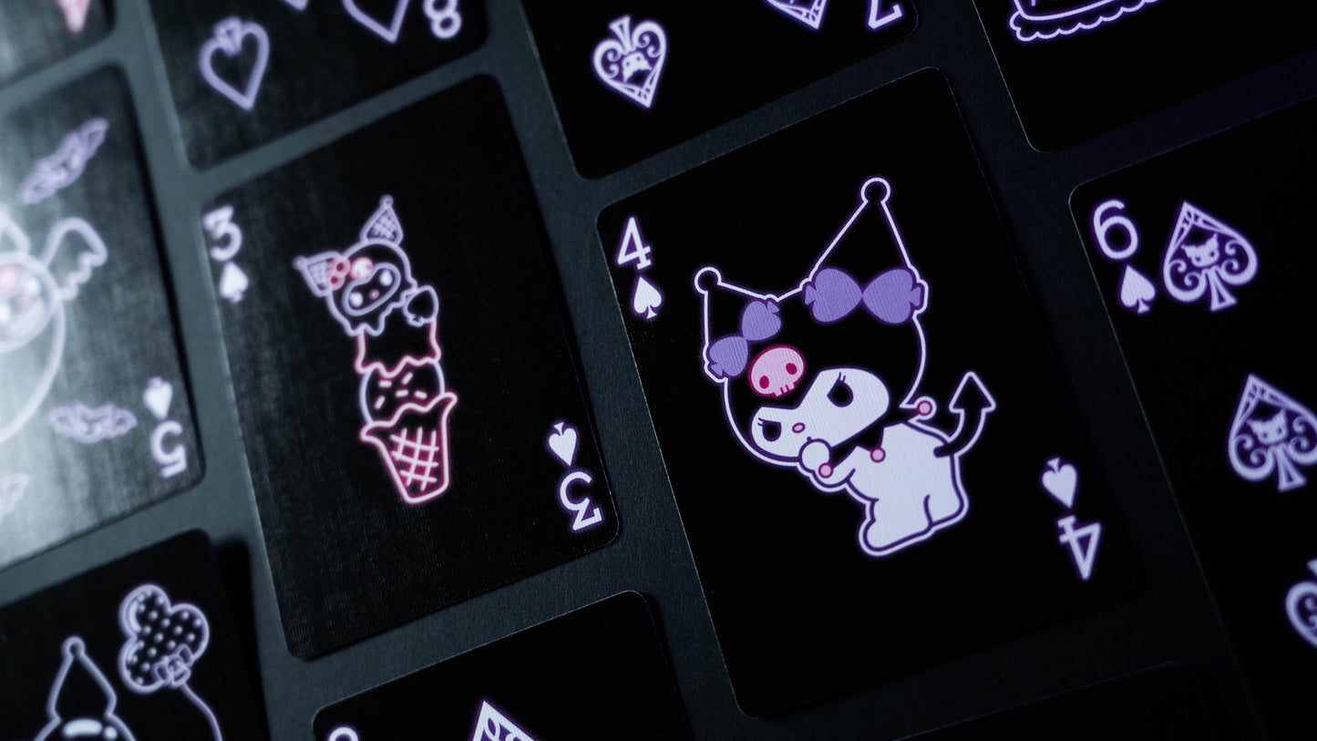 Bicycle Playing Cards - Kuromi Sanrio Design, Cardstock, Black, Pink, Purple, Model 10047734, 1 Deck