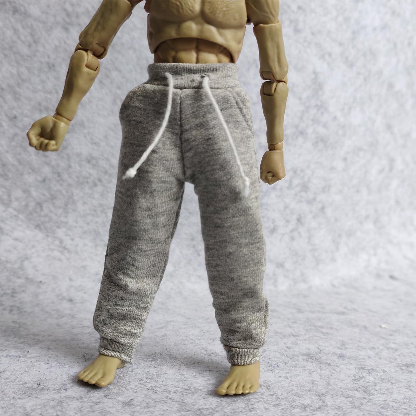 1/12 Scale Action Figure Sweat Pants Clothing for 1:12 6inch Male Action Figure Doll (Gray)