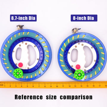 TianYueFly Kite Reel and Line Spool, 8.7in Dia with 1200ft Kite String, Winder with Lock and Connector for Kids & Adults (Blue)