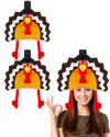 Wittocs 2 Pack Thanksgiving Turkey Hat for Marathon Carnival Party Halloween Cosplay Thanksgiving Fall Dress Up Party