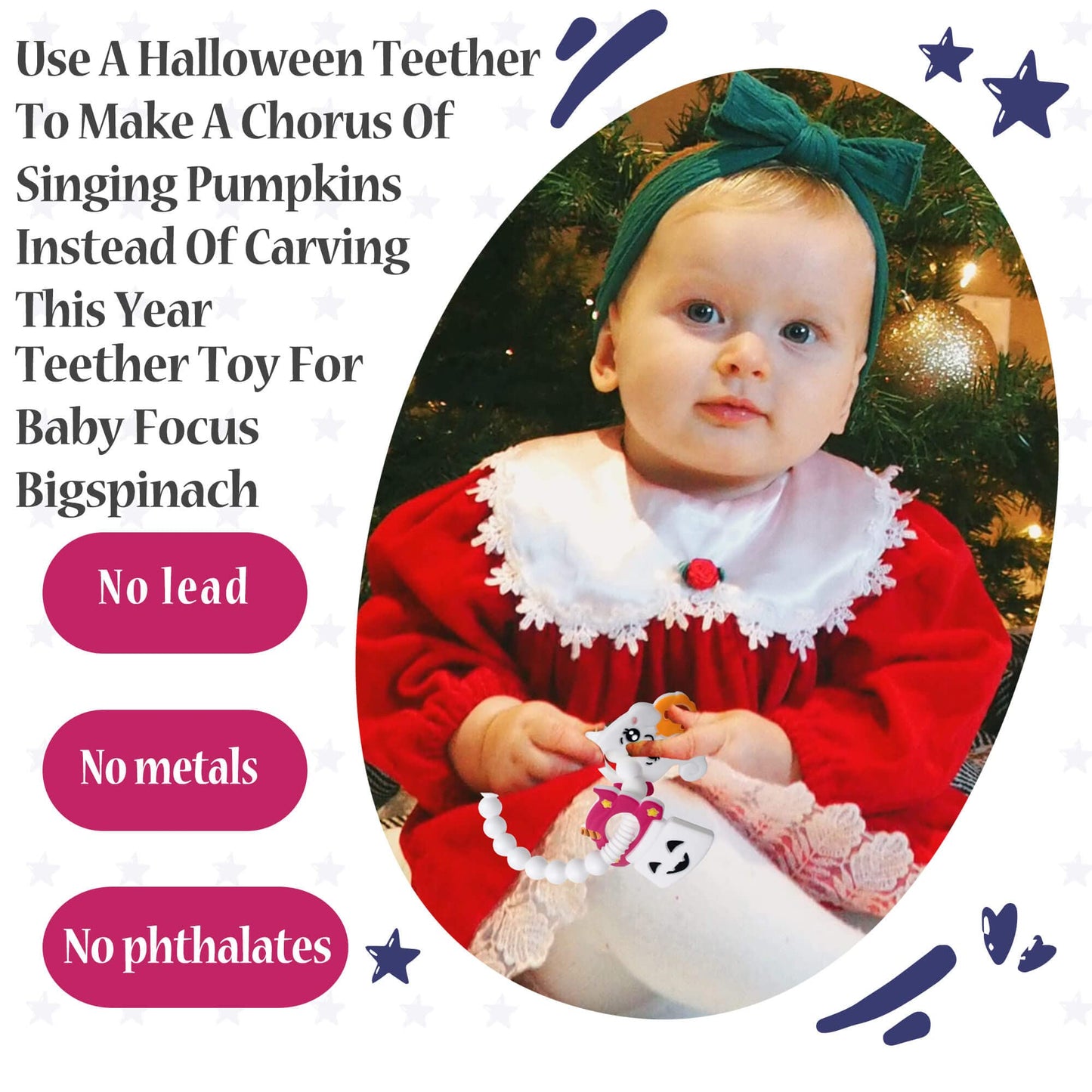 Bigspinach Ghost Teether And Cute Ghouls Ring Teether Halloween Activities For Toddlers, Preschoolers & Older Kids