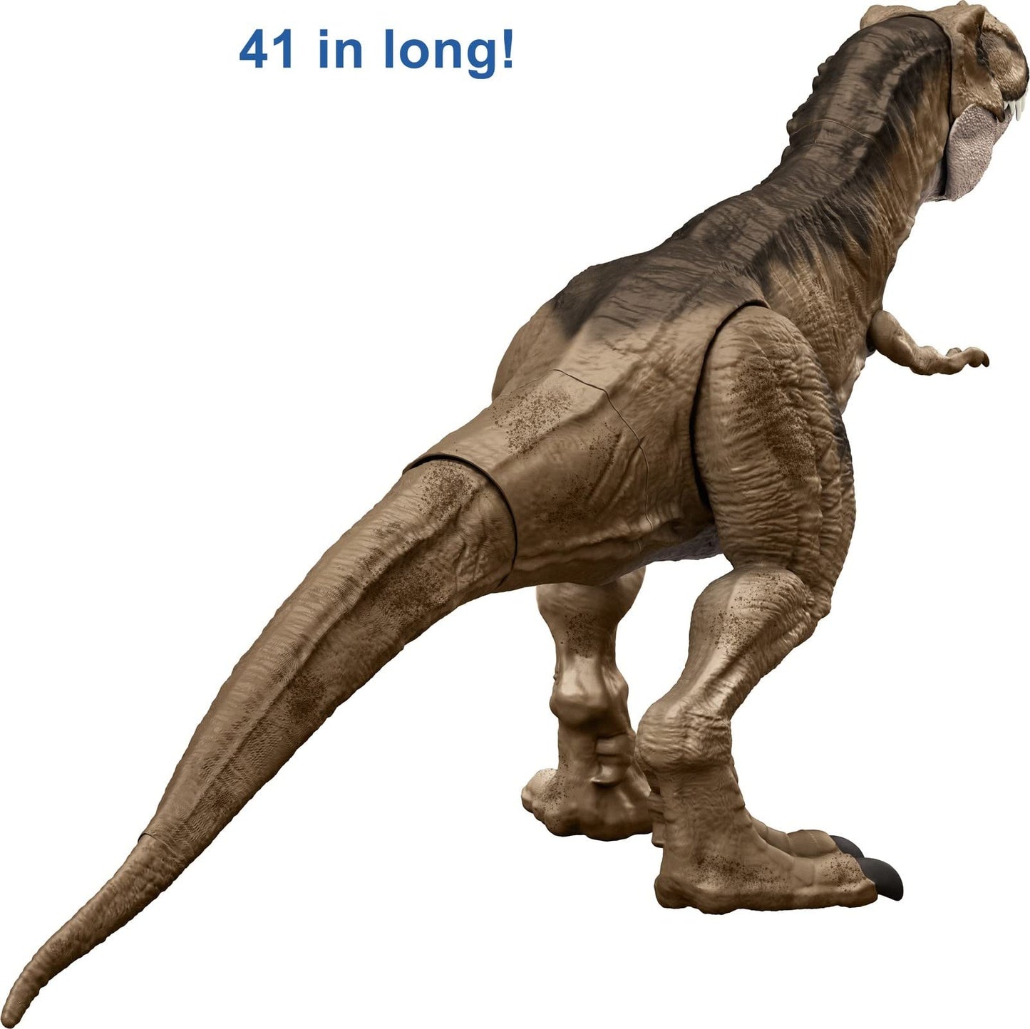 Mattel Jurassic World Super Colossal Tyrannosaurus Rex Action Figure Toy, T Rex Dinosaur 3-Ft+ Long With Eating Feature