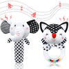 Baby Rattles & Toys - 0-3 Months, High Contrast Black & White Plush Stuffed Toys For Infants